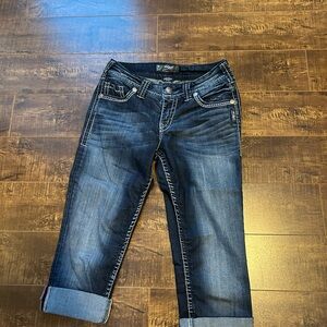 Silver Jeans Dark Blue Cropped Women's Jeans